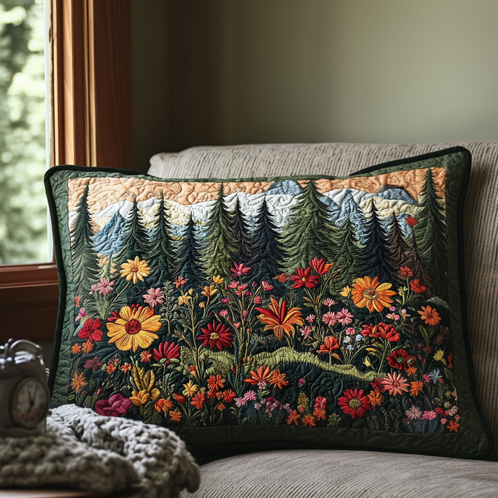 Forêt enchantée – Taie d’oreiller matelassée
