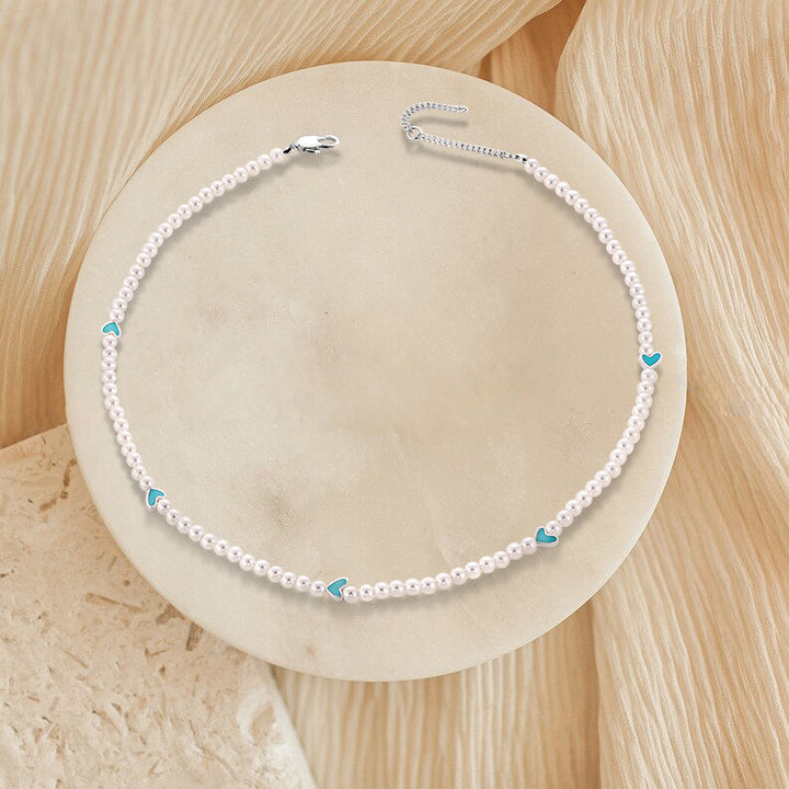 Beáta – Colliers de perles rondes avec monture lisse en or