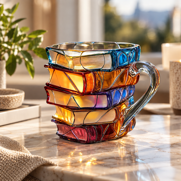 Tasse artisanale 3D – Bonheur de lecture
