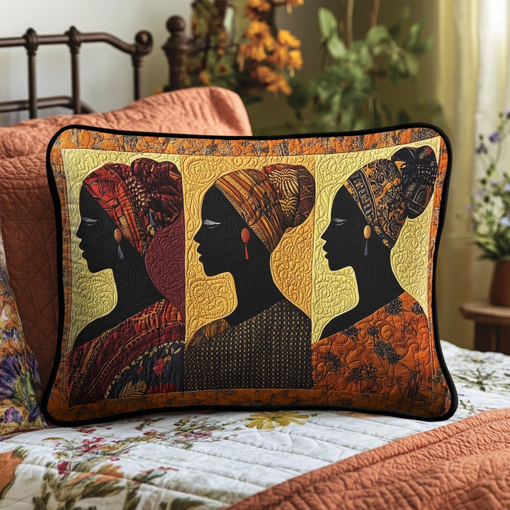 Trois femmes africaines de profil – Taie d’oreiller matelassée