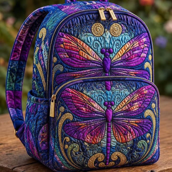 Libellule lavande – Sac à dos matelassé