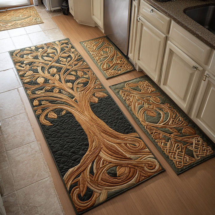Arbre aux racines dorées – Tapis de cuisine