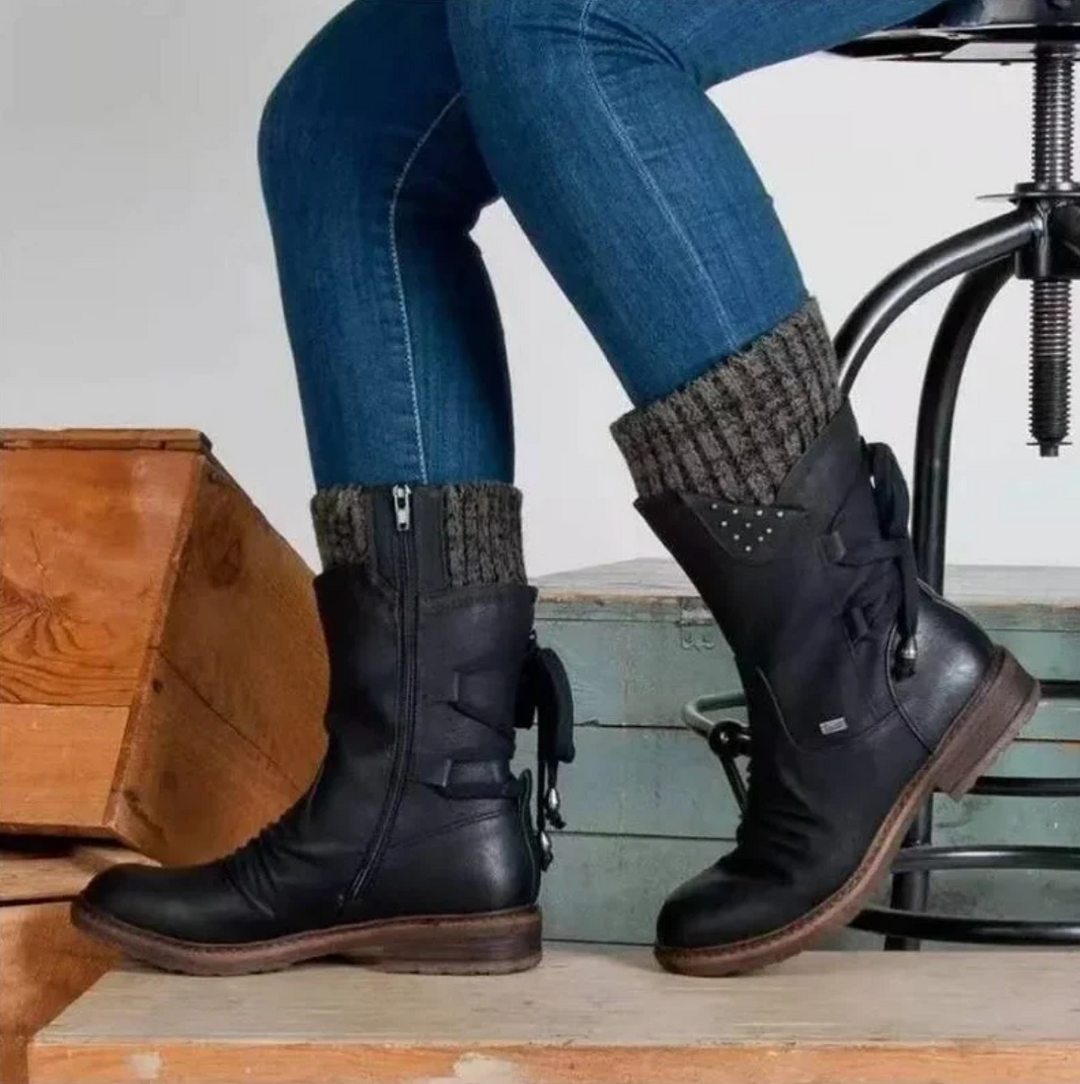 Julia | Bottes d'hiver en Laine avec Soutien Orthopédique pour le bas du dos