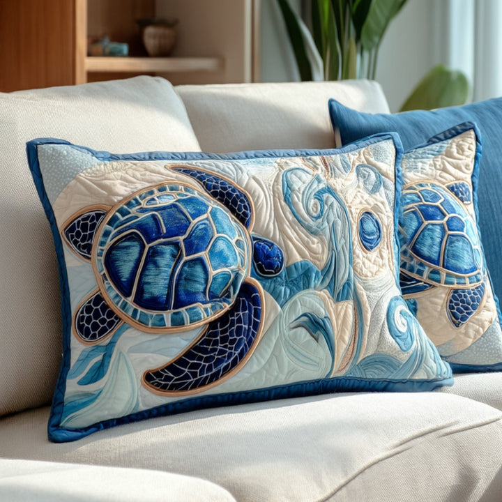 Voyage de coquillages – Taie d’oreiller matelassée