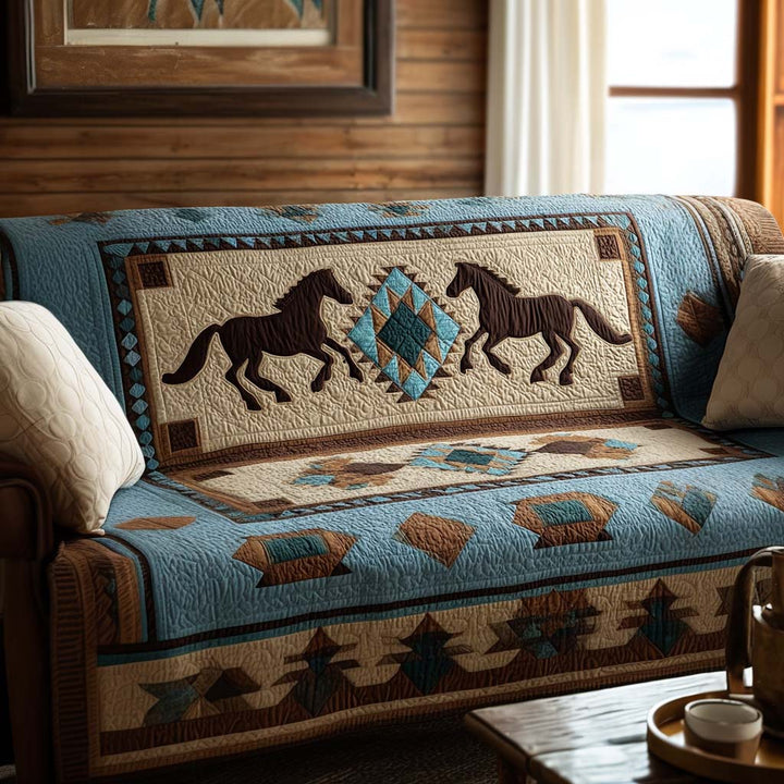 Esprit autochtone (10 motifs au choix) – Housse de canapé matelassée