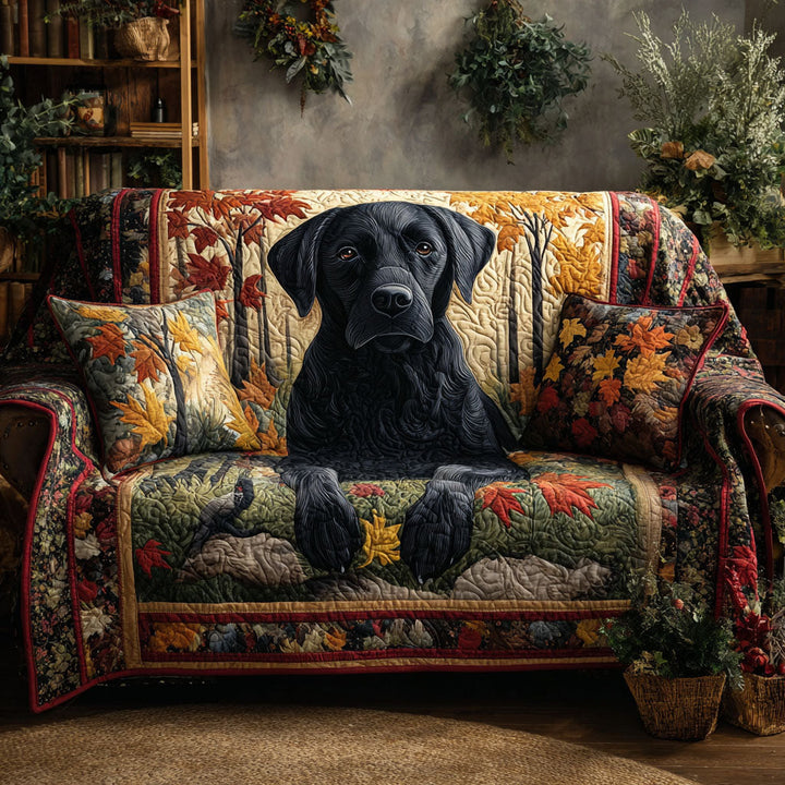 Labrador en forêt – Housse de canapé matelassée