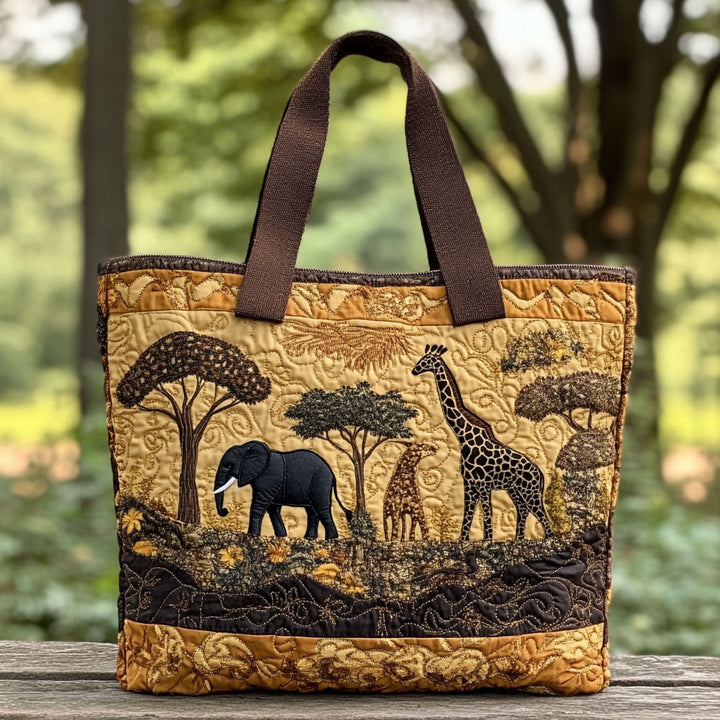 Aube sur la savane africaine – Sac fourre-tout matelassé