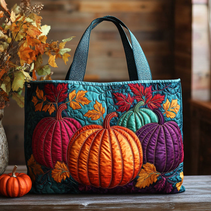Citrouilles du jardin d’automne – Sac fourre-tout matelassé