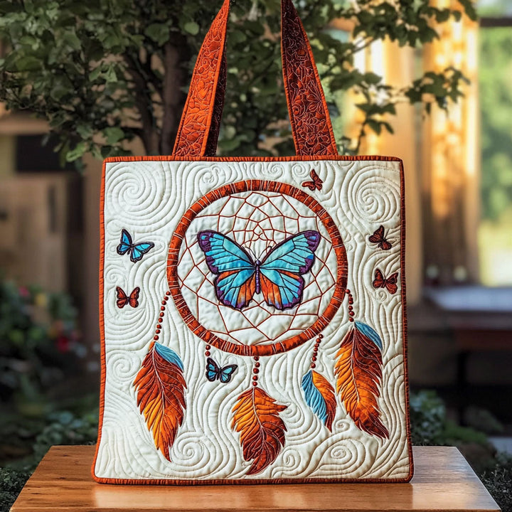 Capteur de rêves aux papillons – Sac fourre-tout matelassé