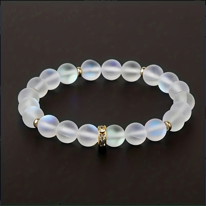 Bracelet de Confiance en Perles et Pierre de Lune