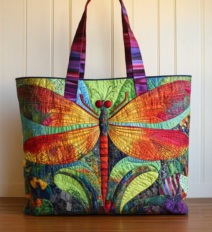 Libellule arc-en-ciel – Sac fourre-tout matelassé