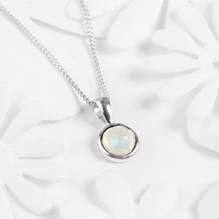 Collier en Pierre de Lune en Argent